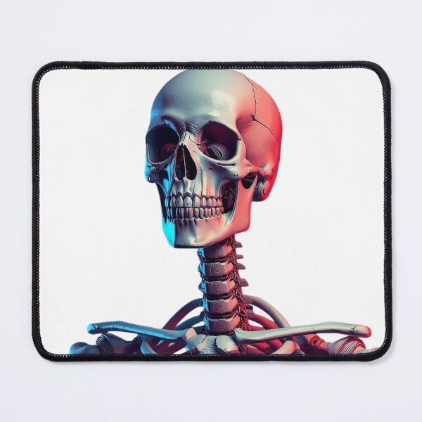 Item preview, Cyberpunk Skull Design - Split Lighting Vaporwave Aesthetic Skeleton Bust designed and sold by fotoNoz.