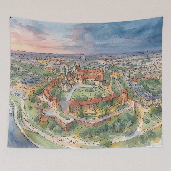 Item preview, Krakow: Wawel Hill with castle and cathedral designed and sold by sid1802.