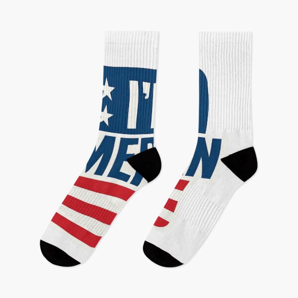 Item preview, I'm American – Bold Patriotic Red White Blue Sticker designed and sold by DzA-stickers.