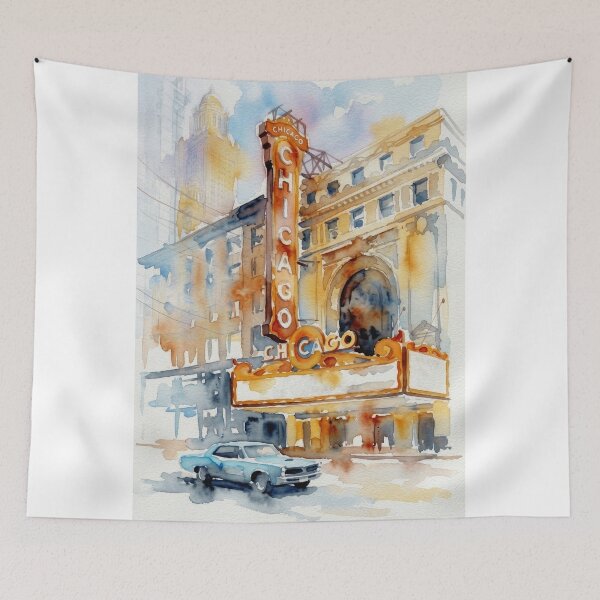 Item preview, Chicago Theatre Watercolor designed and sold by caracatita75.