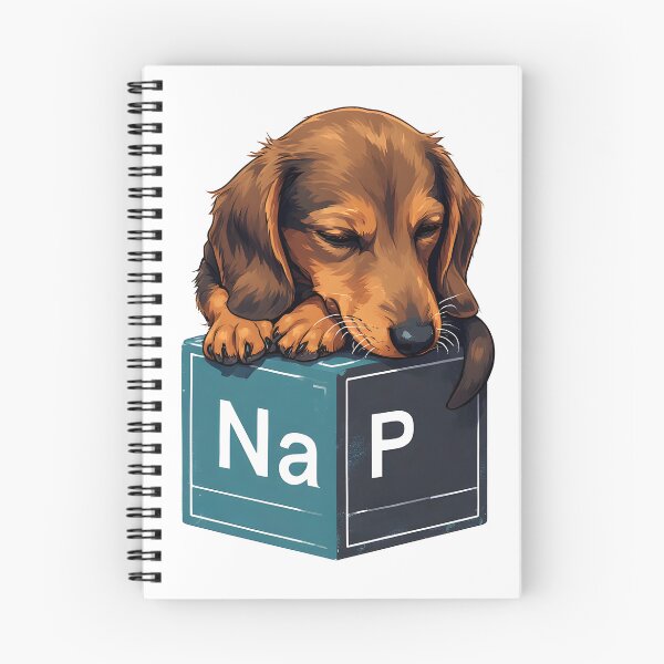 Item preview, Nap Chemistry Pun Dachshund – Periodic Table Science Humor designed and sold by owi-art.