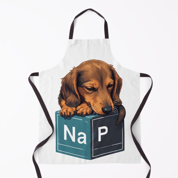 Item preview, Nap Chemistry Pun Dachshund – Periodic Table Science Humor designed and sold by owi-art.