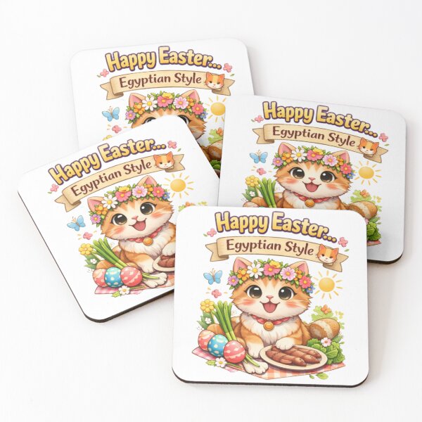 Item preview, Cute Easter Cat Egyptian Spring Picnic designed and sold by Moody Vibes Studio.