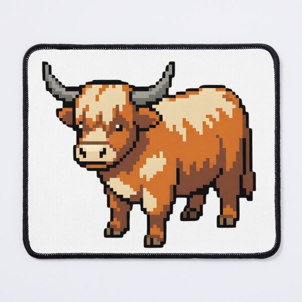 Item preview, 8-bit Highland Cow designed and sold by 8-bit Ark.