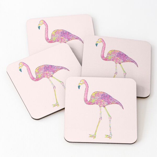 Item preview, Colorful Mosaic Pop Art Flamingo Art designed and sold by Rosemarie Guieb Designs.