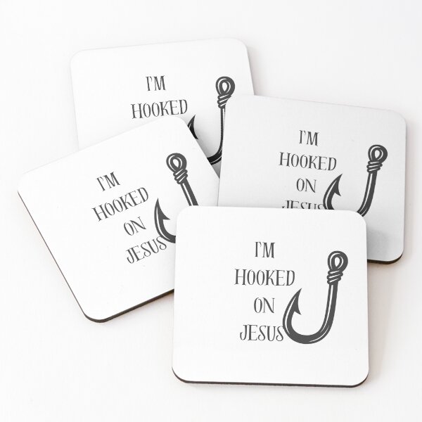 Item preview, Hooked on Jesus - Funny Christian Fishing Pun designed and sold by fleur-atelier.