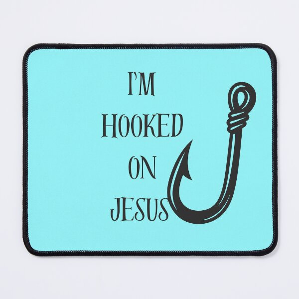 Item preview, Hooked on Jesus - Funny Christian Fishing Pun designed and sold by fleur-atelier.