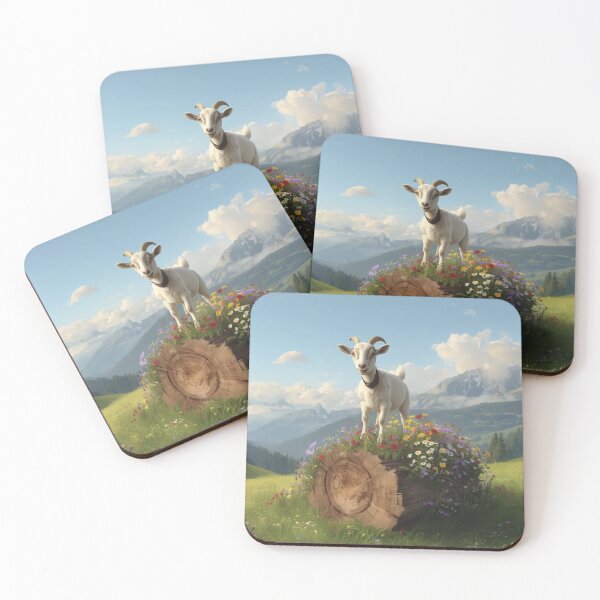 Item preview, Alpine Mischief – Playful Goat designed and sold by PurrfectWhisper.