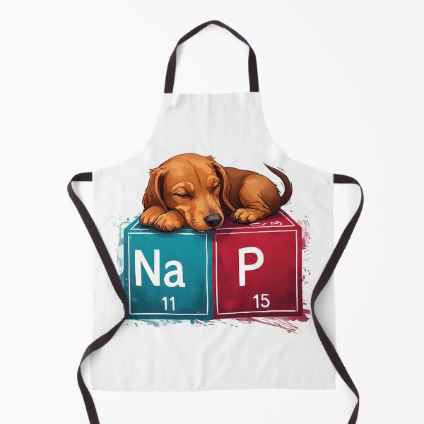 Item preview, Nap Chemistry Pun Dachshund – Periodic Table Science Humor designed and sold by owi-art.