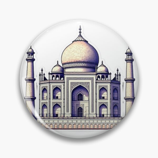Item preview, Taj Mahal India Sticker Digital Sticker Watercolor Travel Art designed and sold by SanclairGoods.