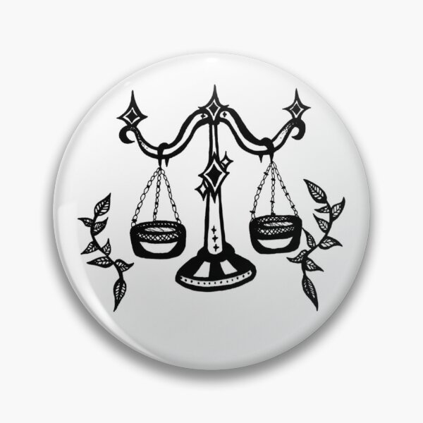 Item preview, Zodiac Sign Libra Greyscale Celestial Scale designed and sold by KayTurtless.