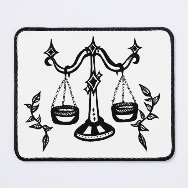 Item preview, Zodiac Sign Libra Greyscale Celestial Scale designed and sold by KayTurtless.