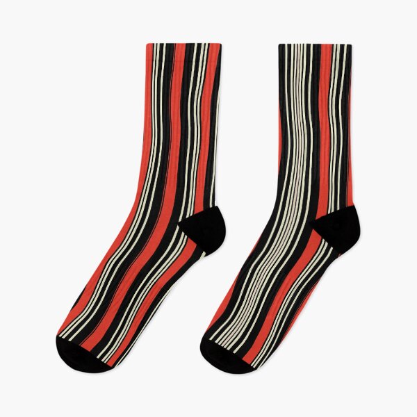 Item preview, Rayas verticales rojas, negras y crema llamativas: un estampado retro moderno de alto contraste. designed and sold by WildHugeDot.
