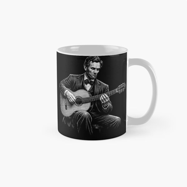 Item preview, Abraham Lincoln Playing classic Guitar Funny designed and sold by Kladhadredo.