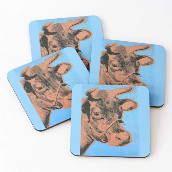 Item preview, Pop Art - Cow Brown Cyan designed and sold by ArtPlus+.