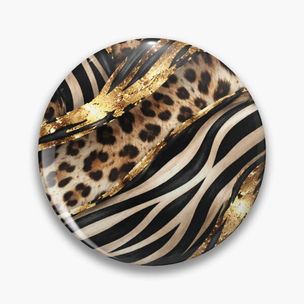 Artikelvorschau, Goldfarbenes Leoparden-Zebra-Muster entworfen und verkauft von Victoria Riabov.