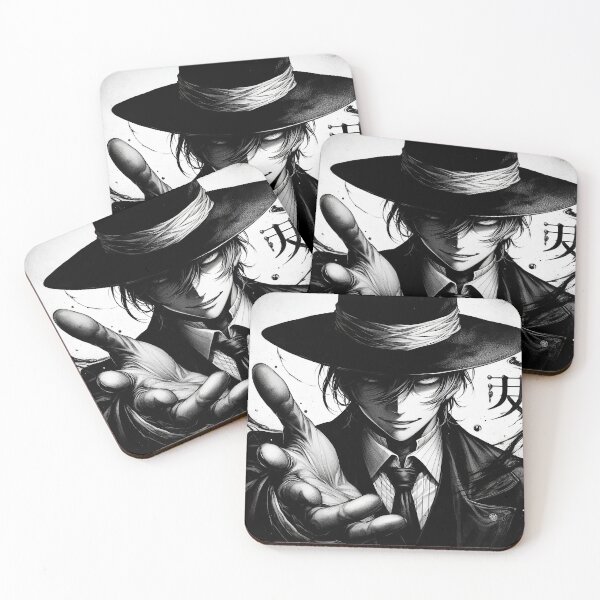 Item preview, The Shadow's Offer: Dark Manga Noir Anime Boy in a Fedora Extending a Mysterious Deal designed and sold by MouradStudio.