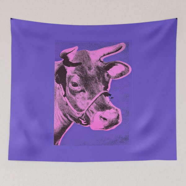 Item preview, Pop Art - Cow Pink Violet designed and sold by ArtPlus+.