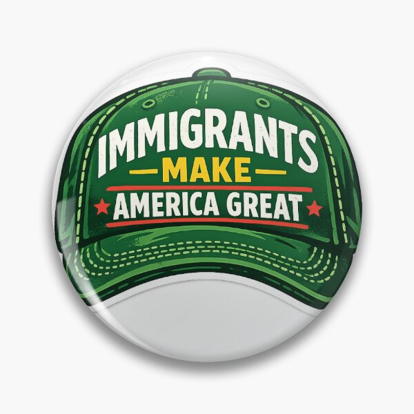 Item preview, Immigrants Make America Great Hat Sticker designed and sold by opidium.