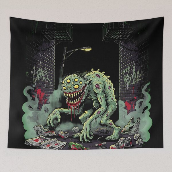 Item preview, Monstrous Alley Creature Horror designed and sold by Chaotic Cuties.