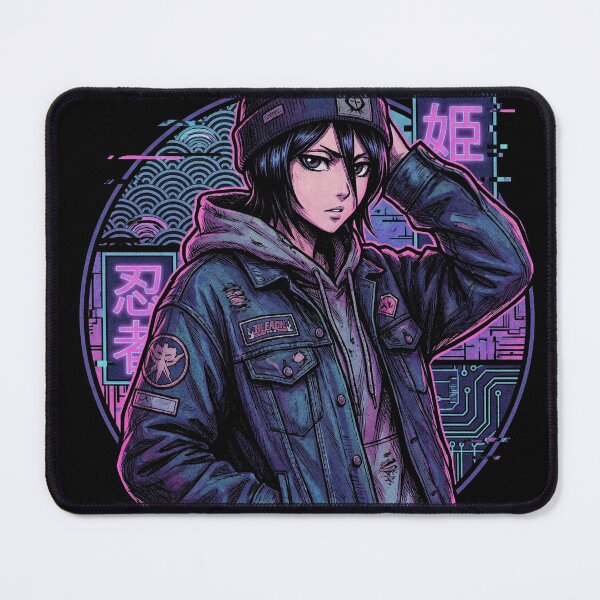 Item preview, Rukia Kuchiki Black Hair Soul Reaper Print designed and sold by Senpaiwaves.
