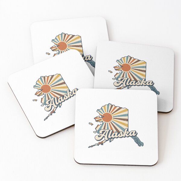 Item preview, Alaska Retro Sunset State Silhouette – Vintage Distressed Design designed and sold by Paper Drip.