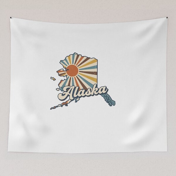 Item preview, Alaska Retro Sunset State Silhouette – Vintage Distressed Design designed and sold by Paper Drip.