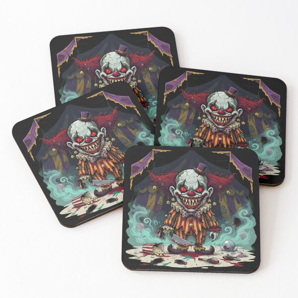 Item preview, Demonic Clown Butcher Horror Scene designed and sold by Chaotic Cuties.