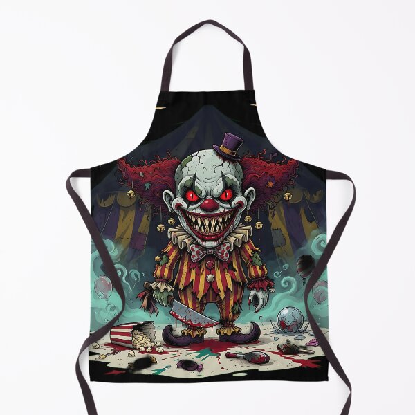 Item preview, Demonic Clown Butcher Horror Scene designed and sold by Chaotic Cuties.