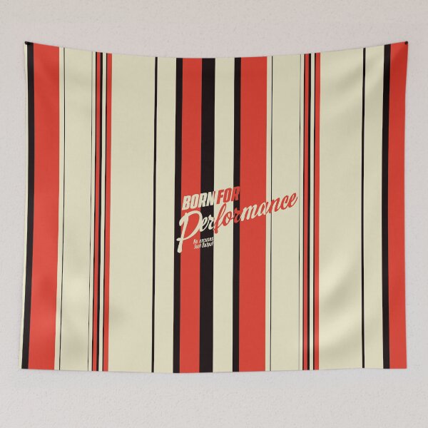 Item preview, Born for Performance – Bold Red Black Stripes Retro Racing Style Design designed and sold by WildHugeDot.