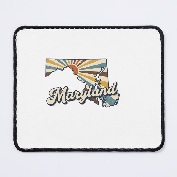 Item preview, Maryland Retro Sunset State Silhouette – Vintage Distressed Design designed and sold by Paper Drip.
