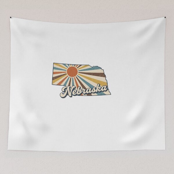 Item preview, Nebraska Retro Sunset State Silhouette – Vintage Distressed Design designed and sold by Paper Drip.