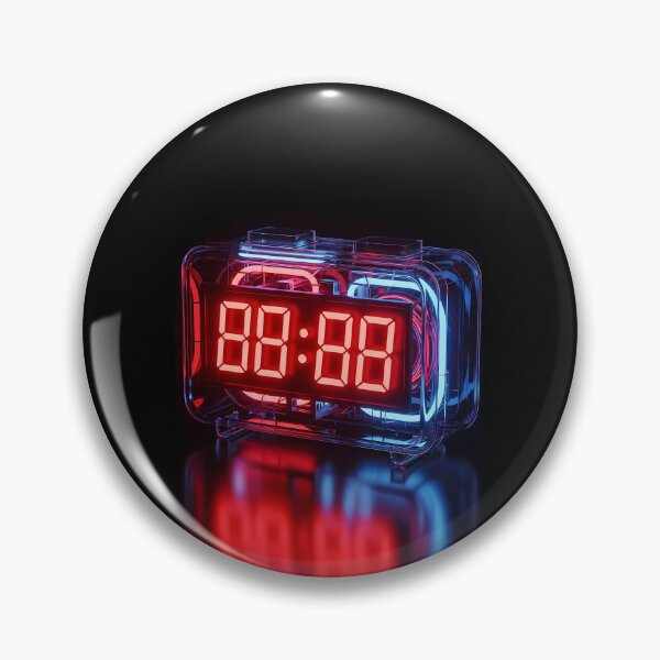 Item preview, Neon Digital Alarm Clock - Cyberpunk Transparent Tech Art designed and sold by powersunlight.
