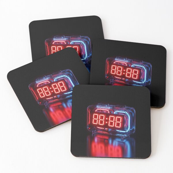 Item preview, Neon Digital Alarm Clock - Cyberpunk Transparent Tech Art designed and sold by powersunlight.