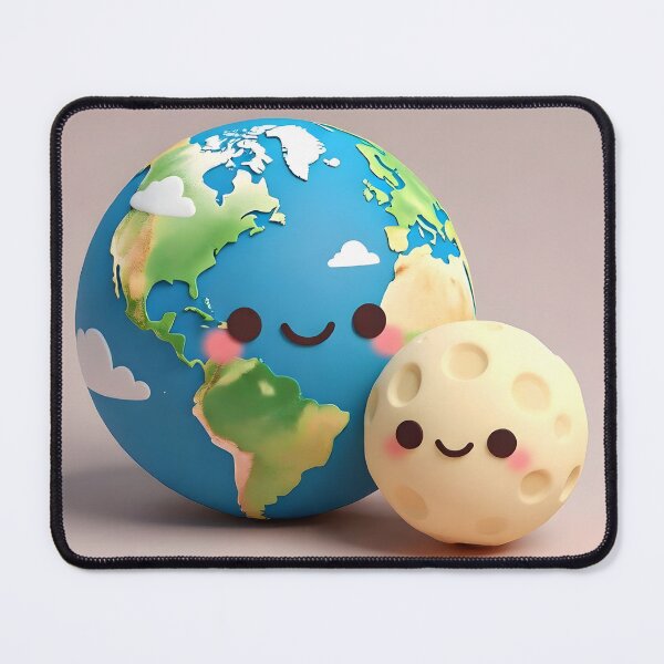 Item preview, Cute Earth and Moon Best Friends designed and sold by LunarVault.