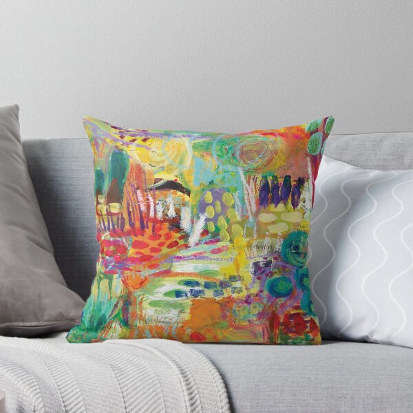 Item preview, Rainbow Garden, Boho Wildflower Garden Wall Art, Cottagecore Floral Landscape, Warm Nature Aesthetic Decor designed and sold by jacquelynmary.