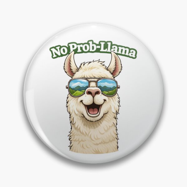 Item preview, “No Prob-Llama” - Funny Llama Animal Pun designed and sold by Myra365Art.
