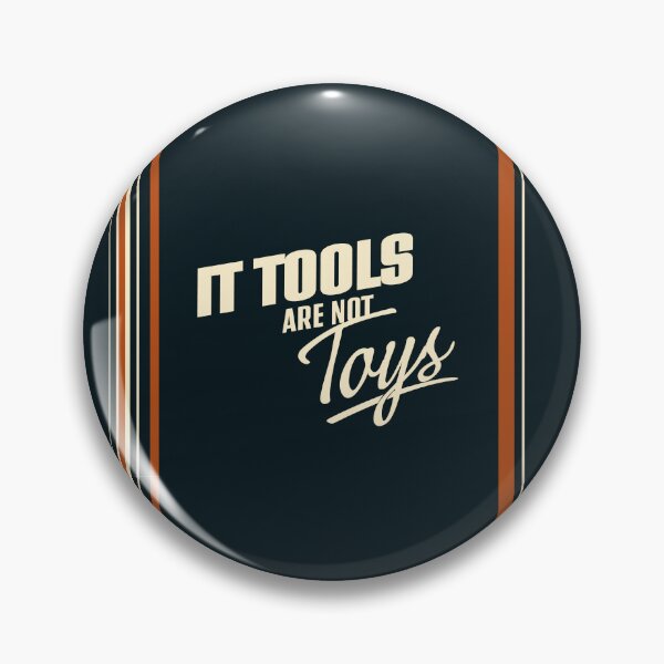 Item preview, IT Tools Are Not Toys – Retro Tech Stripes Minimalist Programmer Design designed and sold by WildHugeDot.