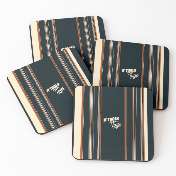 Item preview, IT Tools Are Not Toys – Retro Tech Stripes Minimalist Programmer Design designed and sold by WildHugeDot.