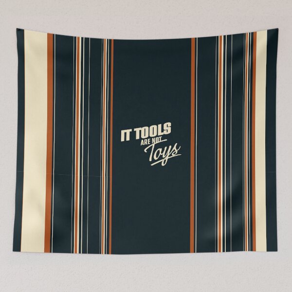 Item preview, IT Tools Are Not Toys – Retro Tech Stripes Minimalist Programmer Design designed and sold by WildHugeDot.