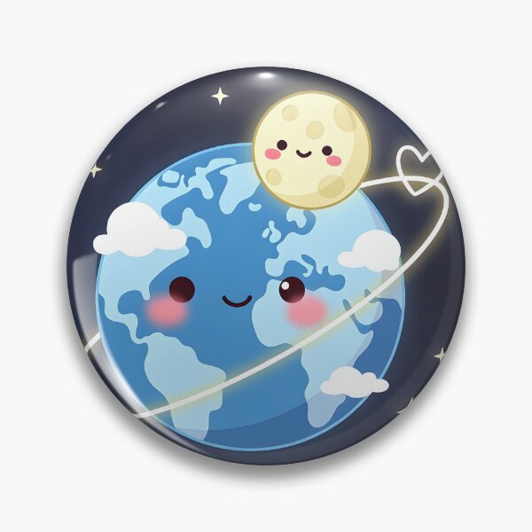 Item preview, Cute Earth and Moon Best Friends designed and sold by LunarVault.