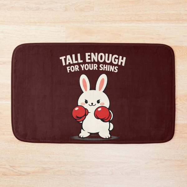 Item preview, Tall Enough for Your Shins Cute Bunny Rabbit rude Level, sarcastic humor gift, funny attitude graphic, bold personality slogan designed and sold by ANTHAR.