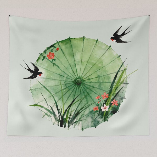 Item preview, Zen Garden Umbrella & Swallow designed and sold by Thalassora.
