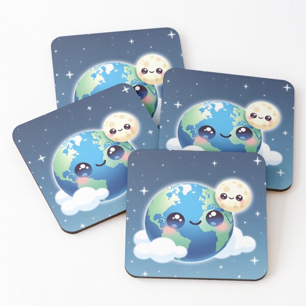 Item preview, Cute Earth and Moon designed and sold by LunarVault.