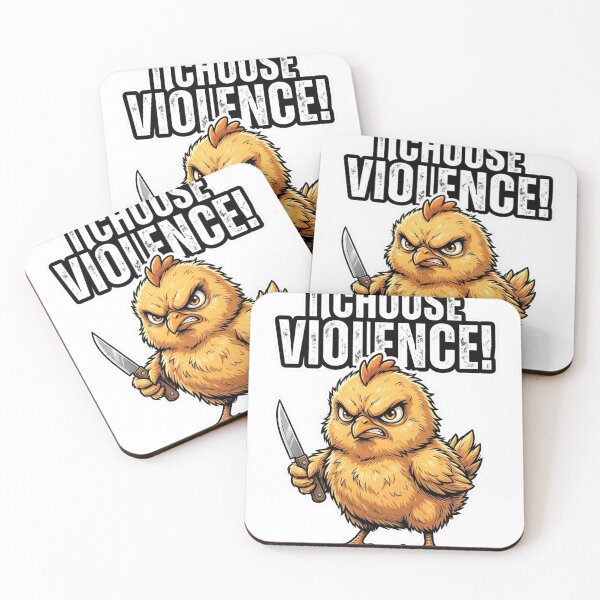 Item preview, I Choose Violence - Funny Chicken designed and sold by SnowballBunny.