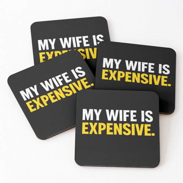 Item preview, My Wife Is Expensive Funny Husband Shirt Married Life Humor Sarcastic Tee designed and sold by VibeOffline Studio.