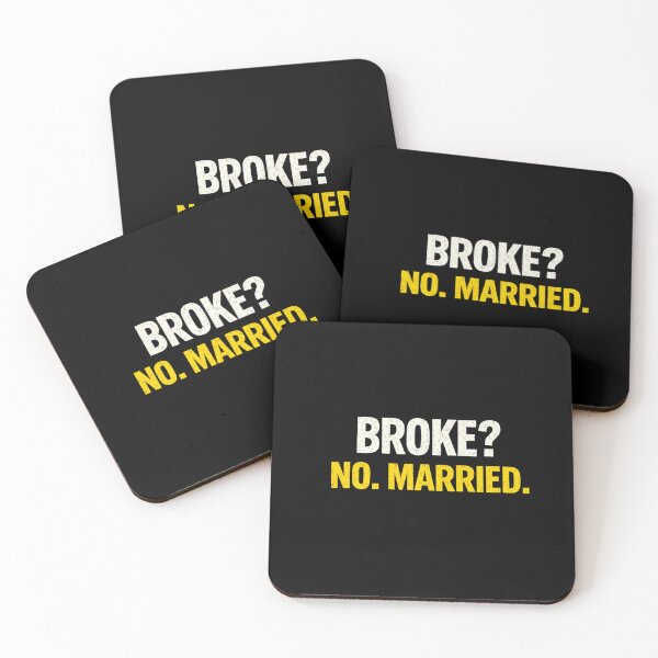 Item preview, Broke No Married Funny Marriage Shirt Husband Humor Sarcastic Relationship Tee designed and sold by VibeOffline Studio.
