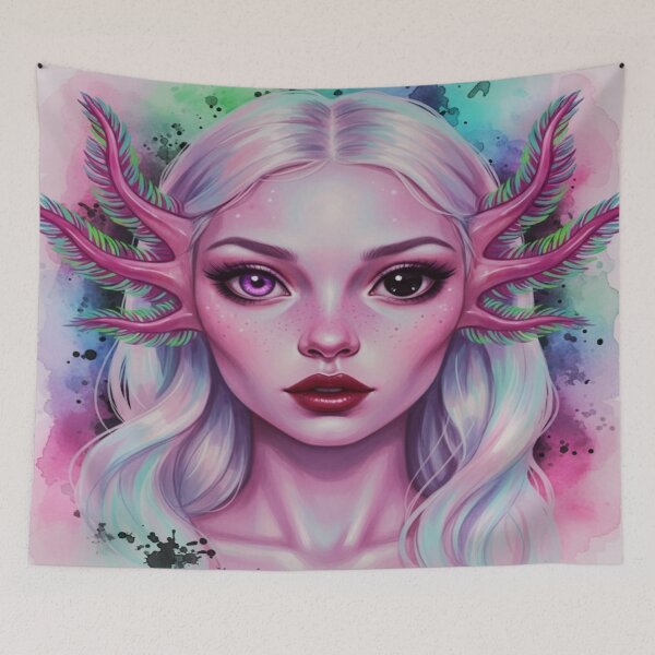 Item preview, Axolotl Dreaming in Cosmos designed and sold by Ecosetereos.