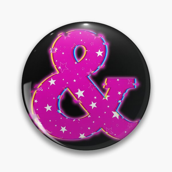 Item preview, Pink Glitch Ampersand Stars Symbol designed and sold by powersunlight.
