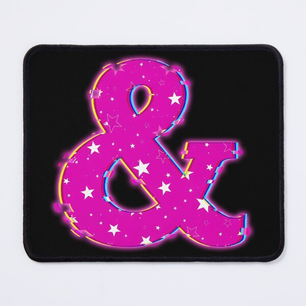 Item preview, Pink Glitch Ampersand Stars Symbol designed and sold by powersunlight.